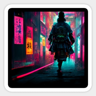 Aruku - Cyberpunk Samurai Sticker